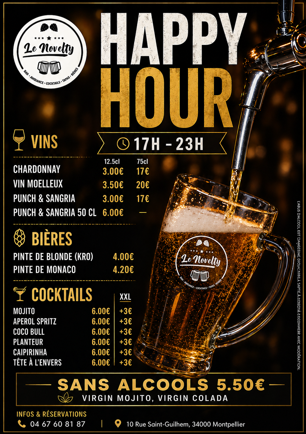 Happy Hour Le Novelty - 17h à 23h